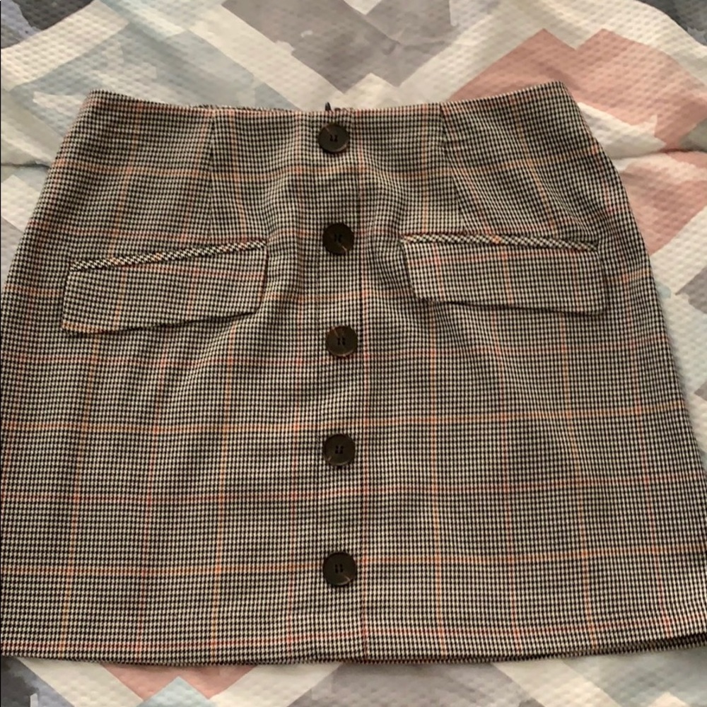 Plaid mini skirt